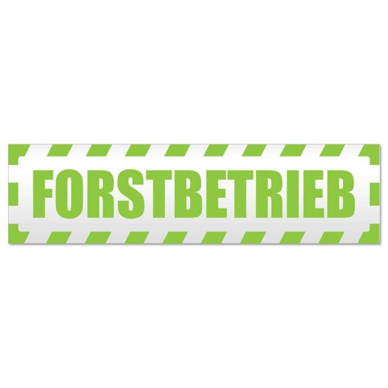 Kiwistar - Autoaufkleber - Forstbetrieb gestreift - Hinweis Aufkleber Sticker für Auto, Kfz, Fahrrad, PKW, LKW - 30cm - Lindgrün von Kiwistar