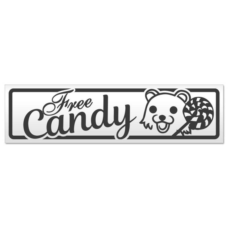 Kiwistar - Autoaufkleber - Free Candy - Hinweis Aufkleber Sticker für Auto, Kfz, Fahrrad, PKW, LKW von Kiwistar