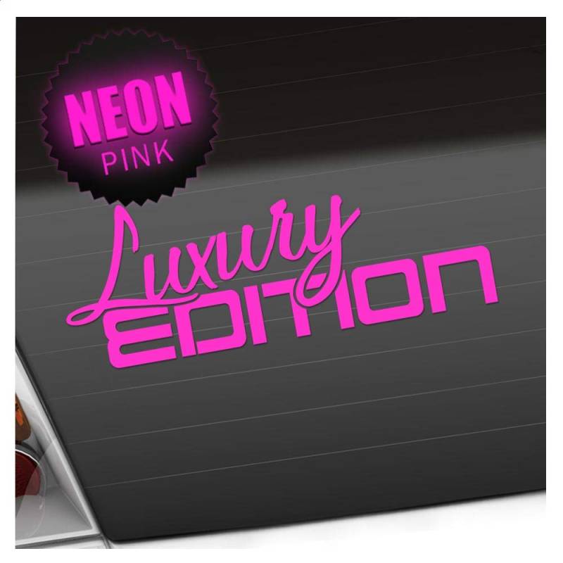 Kiwistar - Autoaufkleber - Luxury Edition - Neonpink - 20x8cm - Aufkleber für Auto, Laptop, Fahrrad, LKW, Motorrad mehrfarbig JDM Decal Racing von Kiwistar