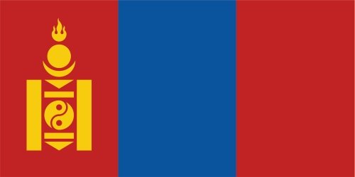 Kiwistar - Autoaufkleber Sticker Fahne Flagge Aufkleber 10cm Mongolei laminiert sehr Lange Haltbar von Kiwistar