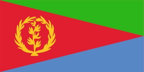 Kiwistar - Autoaufkleber Sticker Fahne Flagge Aufkleber 15cm Eritrea laminiert sehr Lange Haltbar von Kiwistar