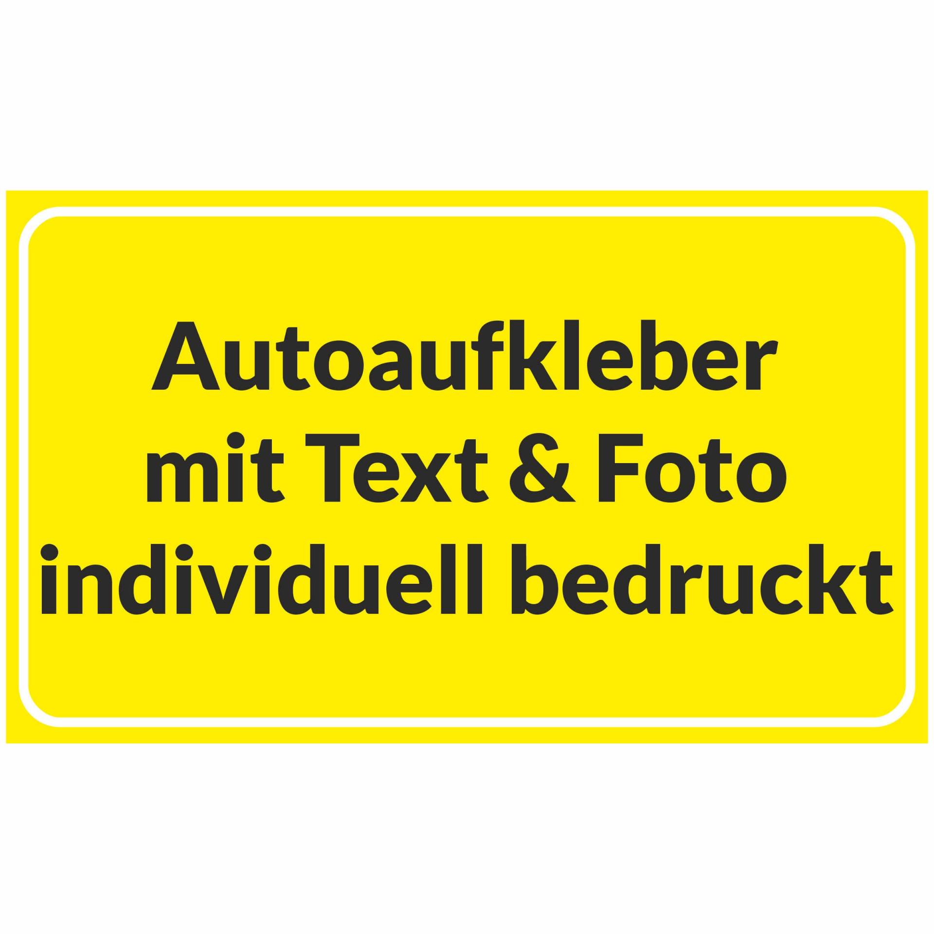 Kiwistar Autoaufkleber - mit Wunschtext und Foto individuell Bedruckt - Werbung für Firma Büro personalisiert für Auto, KfZ LKW (gelb, 40x10 cm) von Kiwistar