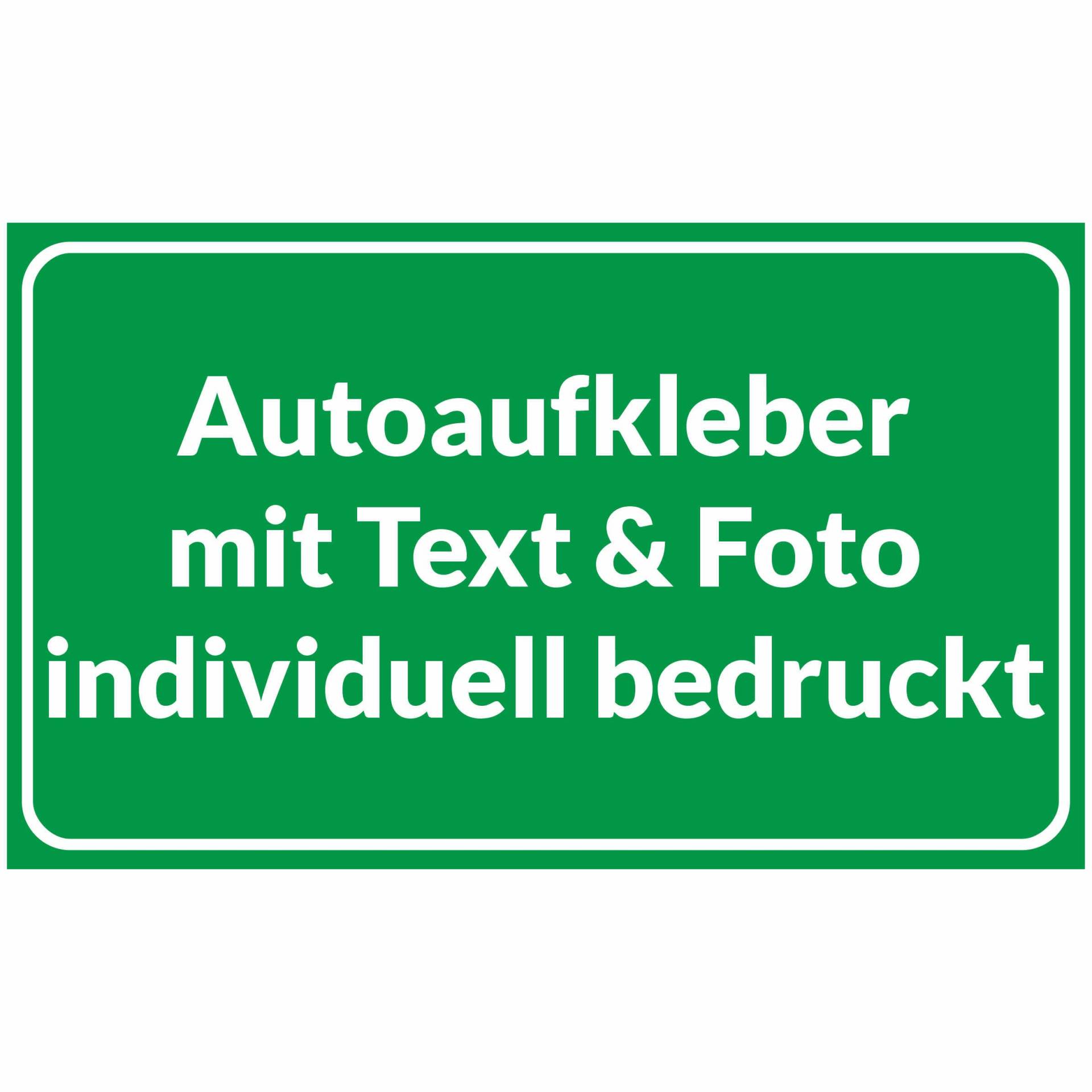 Kiwistar Autoaufkleber - mit Wunschtext und Foto individuell Bedruckt - Werbung für Firma Büro personalisiert für Auto, KfZ LKW (grün, 50x40 cm) von Kiwistar