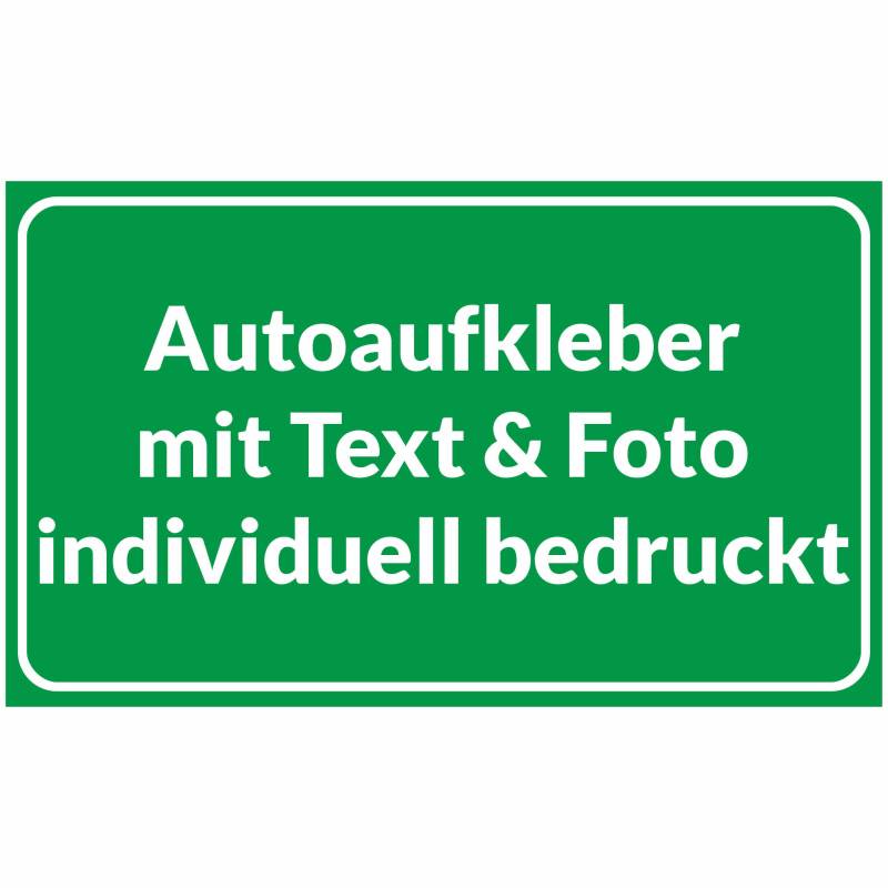 Kiwistar Autoaufkleber - mit Wunschtext und Foto individuell Bedruckt - Werbung für Firma Büro personalisiert für Auto, KfZ LKW (grün, 50x40 cm) von Kiwistar