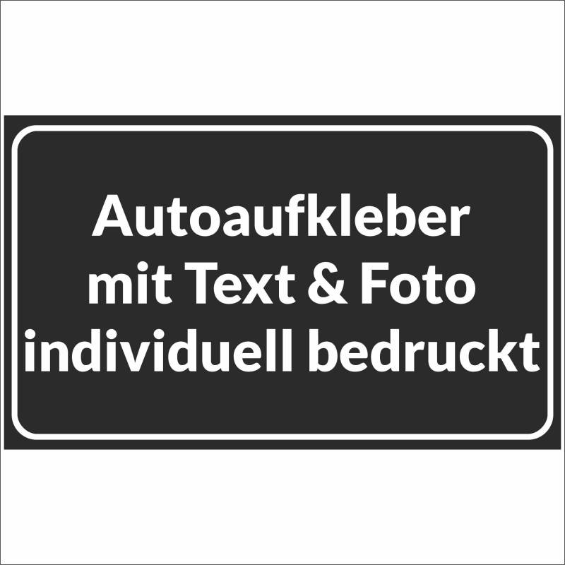 Kiwistar Autoaufkleber - mit Wunschtext und Foto individuell Bedruckt - Werbung für Firma Büro personalisiert für Auto, KfZ LKW (schwarz, 60x30 cm) von Kiwistar