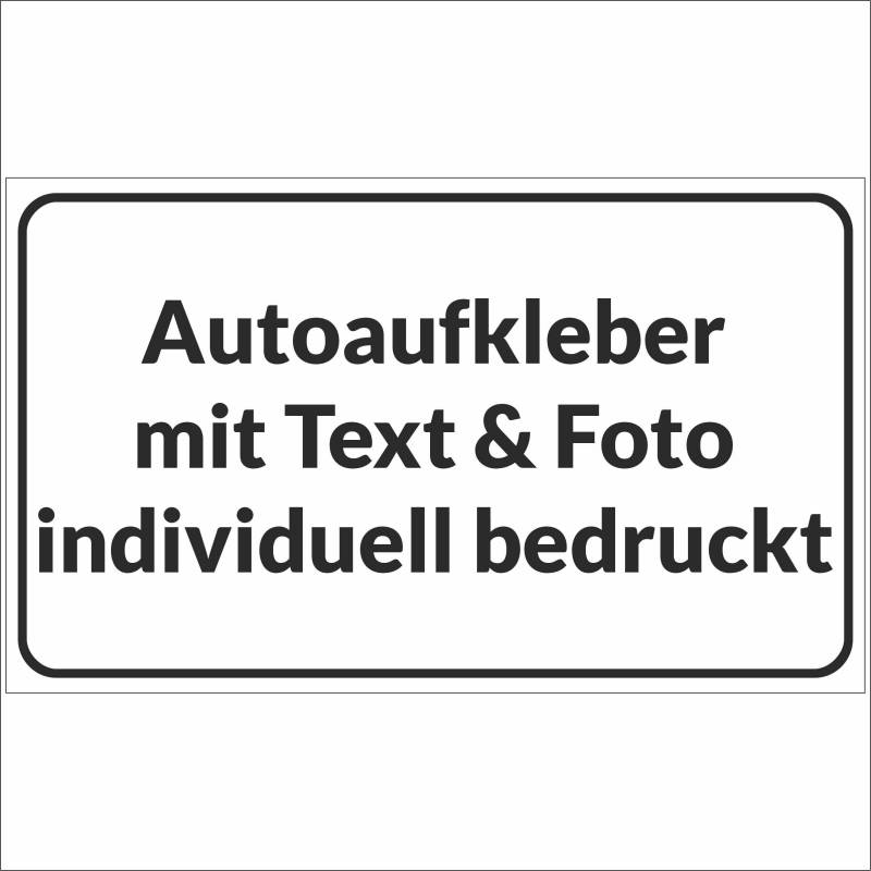 Kiwistar Autoaufkleber - mit Wunschtext und Foto individuell Bedruckt - Werbung für Firma Büro personalisiert für Auto, KfZ LKW (weiß, 50x40 cm) von Kiwistar