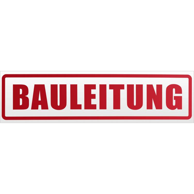 Kiwistar Bauleitung Magnetschild Schild magnetisch - - Magnetfolie für Auto PKW Kfz von Kiwistar