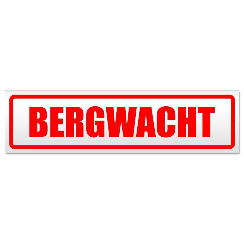 Kiwistar Bergwacht Magnetschild Schild magnetisch - 60cm Rot - Magnetfolie für Auto PKW Kfz von Kiwistar