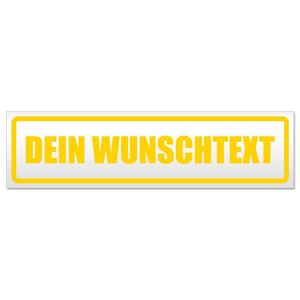 Kiwistar Dein Wunschtext Magnetschild Schild magnetisch - 60cm Gelb - Magnetfolie für Auto PKW Kfz von Kiwistar