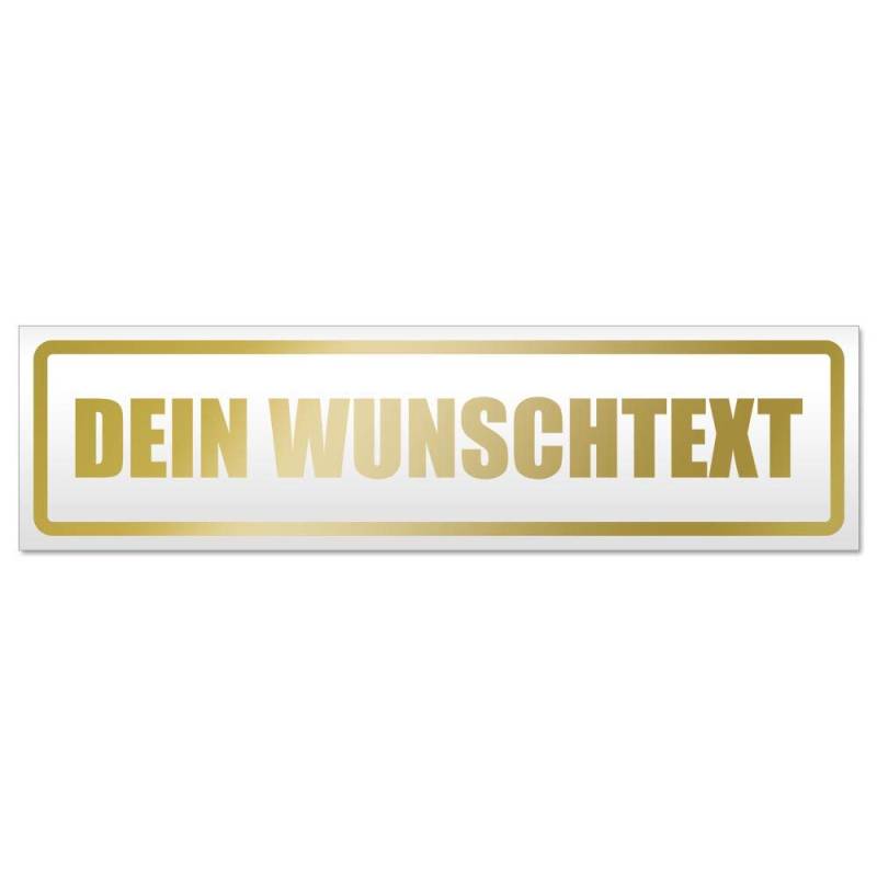 Kiwistar Dein Wunschtext Magnetschild Schild magnetisch - 60cm Gold - Magnetfolie für Auto PKW Kfz von Kiwistar