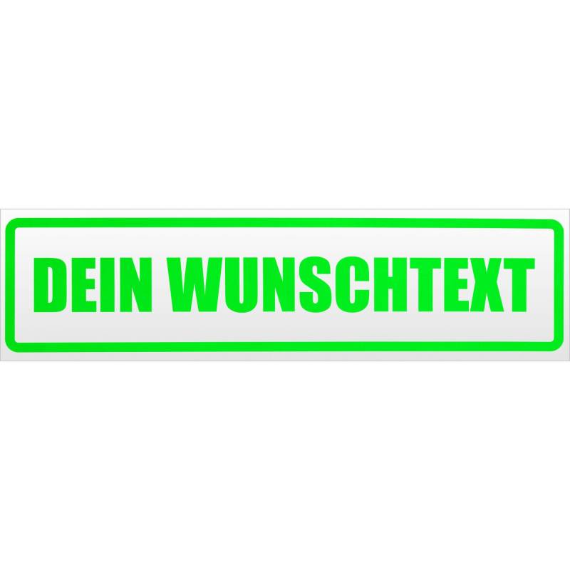 Kiwistar Dein Wunschtext Magnetschild Schild magnetisch - 60cm Neongrün - Magnetfolie für Auto PKW Kfz von Kiwistar