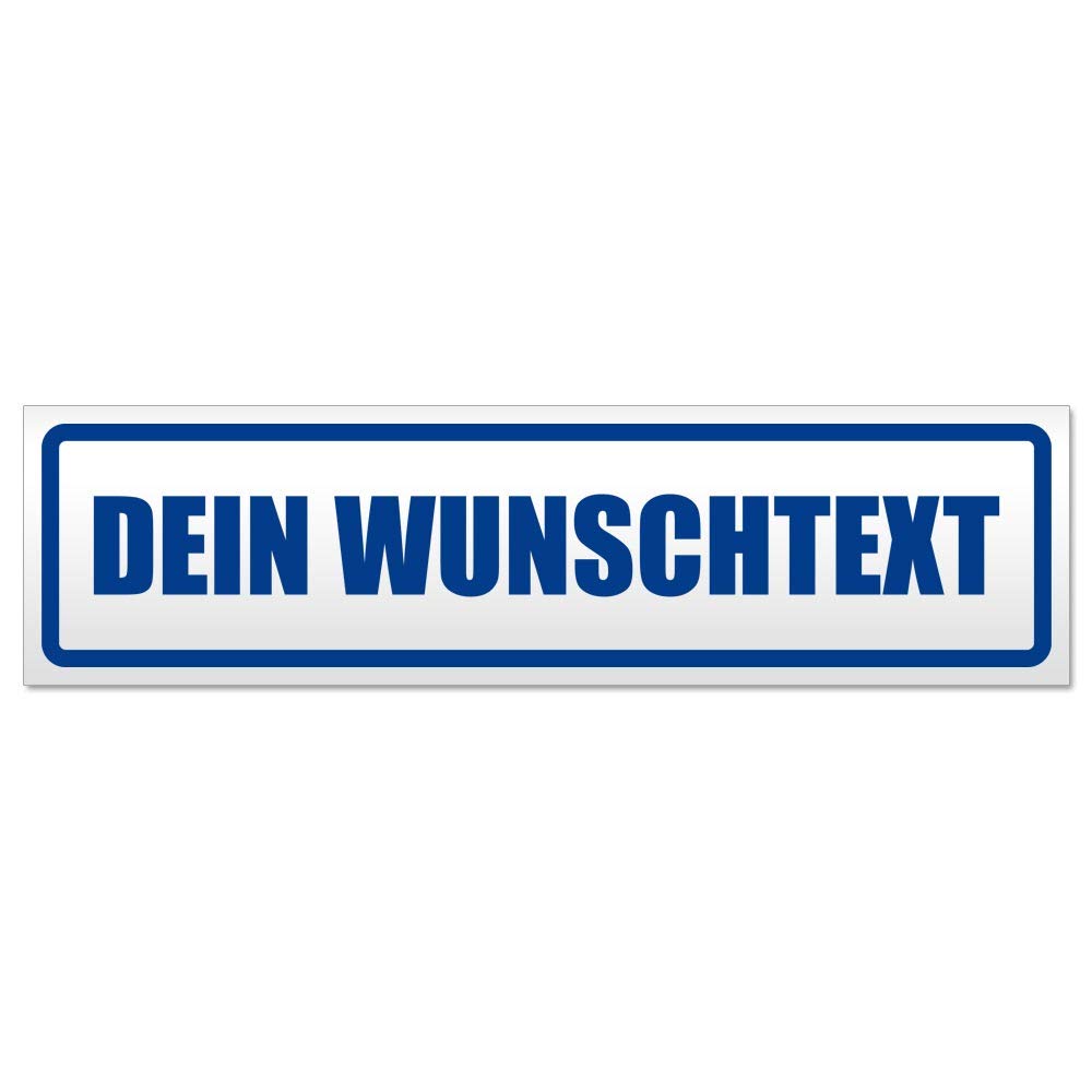 Kiwistar Dein Wunschtext Magnetschild Schild magnetisch - 60cm Verkehrsblau - Magnetfolie für Auto PKW Kfz von Kiwistar