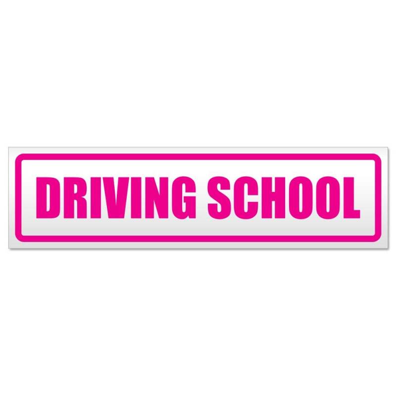 Kiwistar Driving School Magnetschild Schild magnetisch - 30cm Pink - Magnetfolie für Auto PKW Kfz von Kiwistar