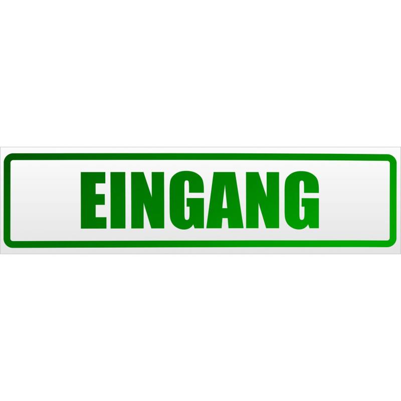 Kiwistar Eingang Magnetschild Schild magnetisch - 60cm Grün - reflektierend - Magnetfolie für Auto PKW Kfz von Kiwistar