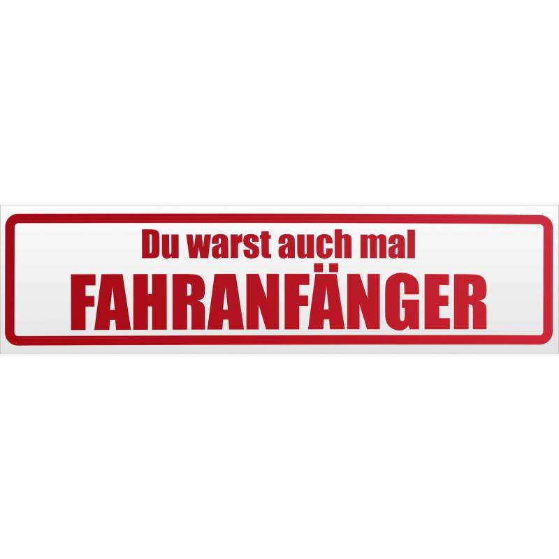 Kiwistar Fahranfänger warst du auch Magnetschild Schild magnetisch - 30cm Rot - reflektierend - Magnetfolie für Auto PKW Kfz von Kiwistar