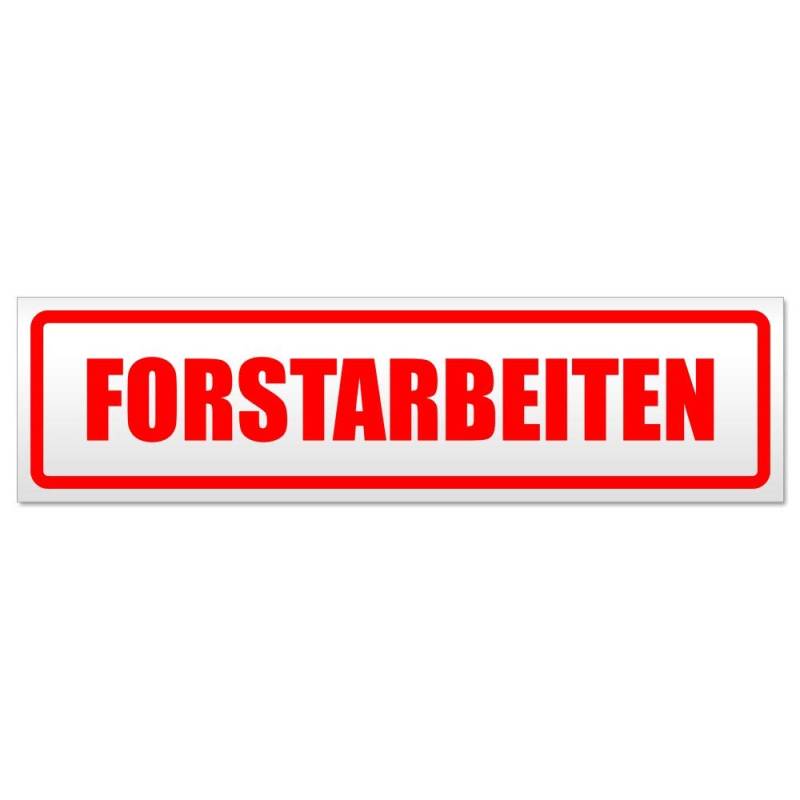 Kiwistar Forstarbeiten Magnetschild Schild magnetisch - 60cm Rot - Magnetfolie für Auto PKW Kfz von Kiwistar