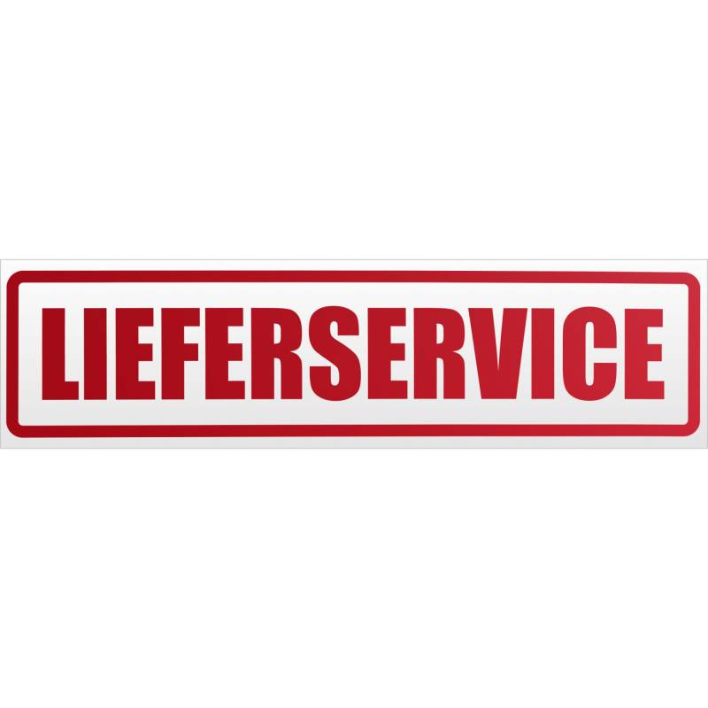 Kiwistar Lieferservice Magnetschild Schild magnetisch - 30cm Rot - reflektierend - Magnetfolie für Auto PKW Kfz von Kiwistar