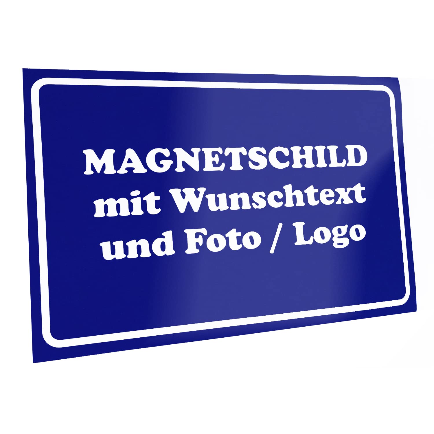 Kiwistar Magnetschild - mit Wunschtext und Foto individuell Bedruckt - Werbung für Firma Büro personalisiert für Auto, KfZ LKW (blau, 30x20 cm) von Kiwistar