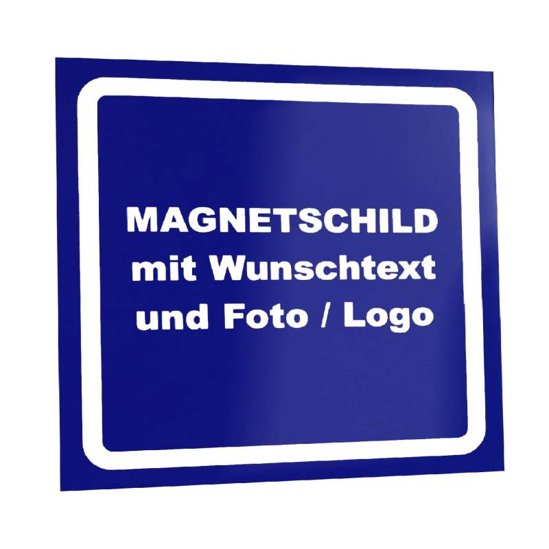 Kiwistar Magnetschild - mit Wunschtext und Foto individuell Bedruckt - Werbung für Firma Büro personalisiert für Auto, KfZ LKW (blau, 40x30 cm) von Kiwistar