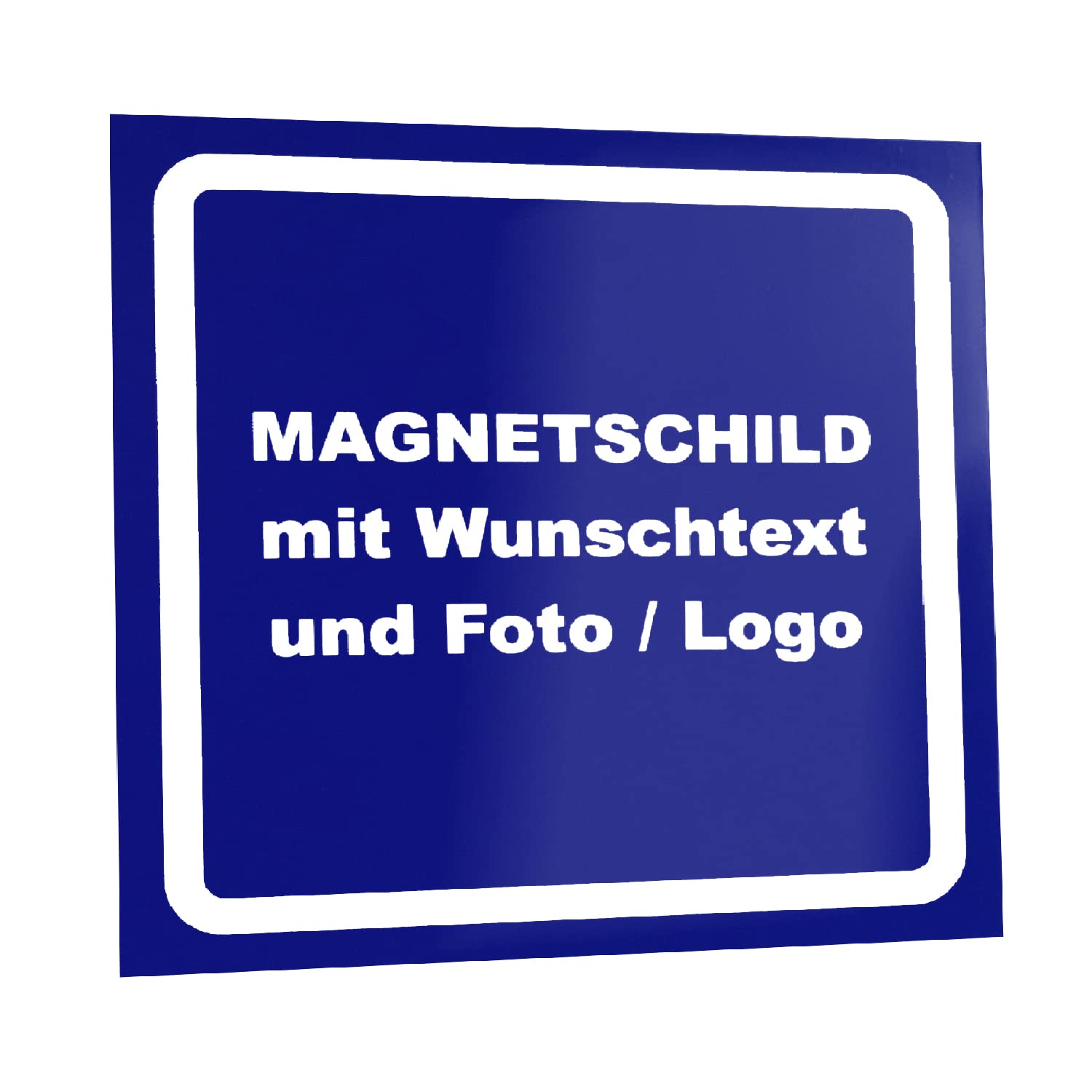 Kiwistar Magnetschild - mit Wunschtext und Foto individuell Bedruckt - Werbung für Firma Büro personalisiert für Auto, KfZ LKW (blau, 60x40 cm) von Kiwistar