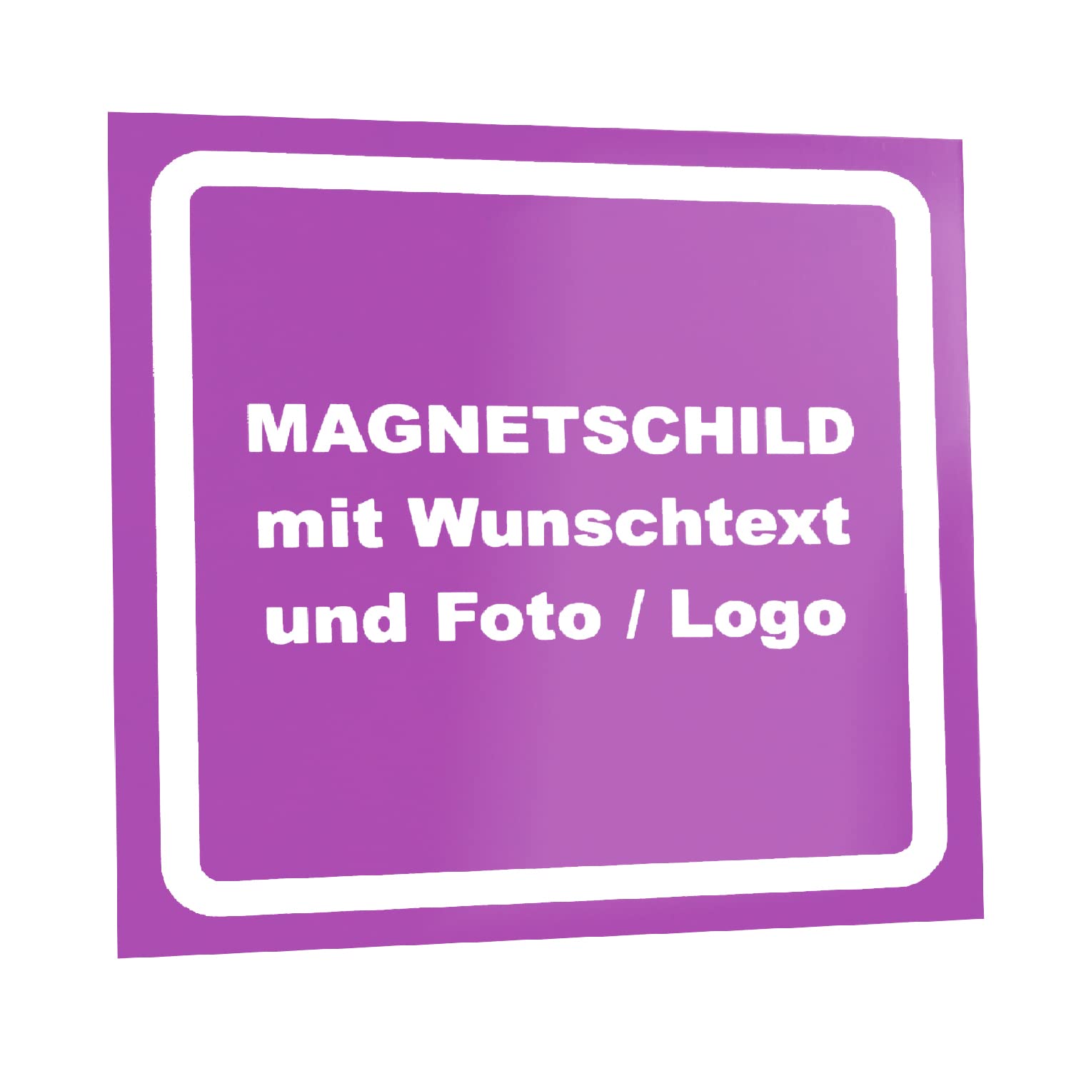 Kiwistar Magnetschild - mit Wunschtext und Foto individuell Bedruckt - Werbung für Firma Büro personalisiert für Auto, KfZ LKW (lila, 40x30 cm) von Kiwistar