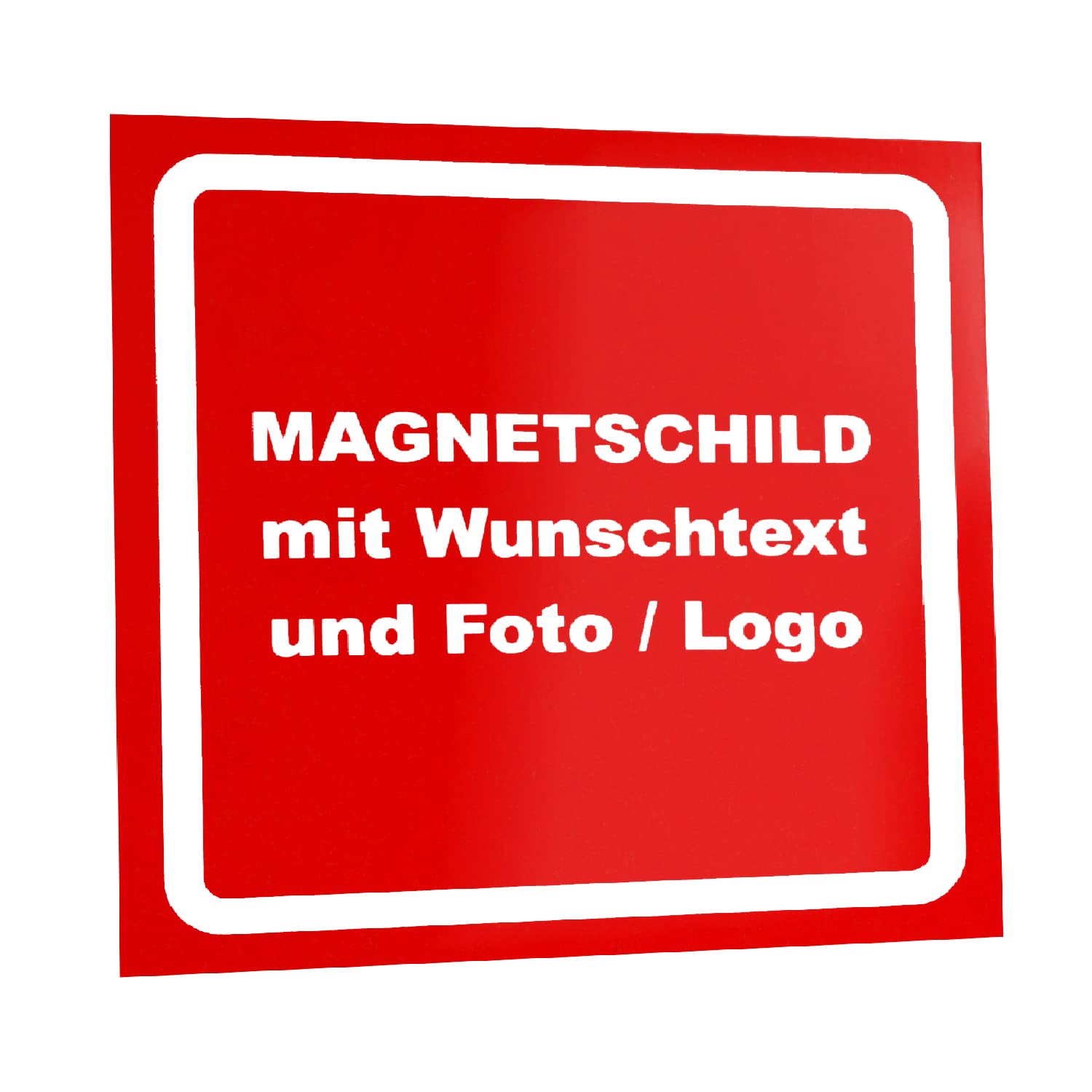 Kiwistar Magnetschild - mit Wunschtext und Foto individuell Bedruckt - Werbung für Firma Büro personalisiert für Auto, KfZ LKW (rot, 40x30 cm) von Kiwistar