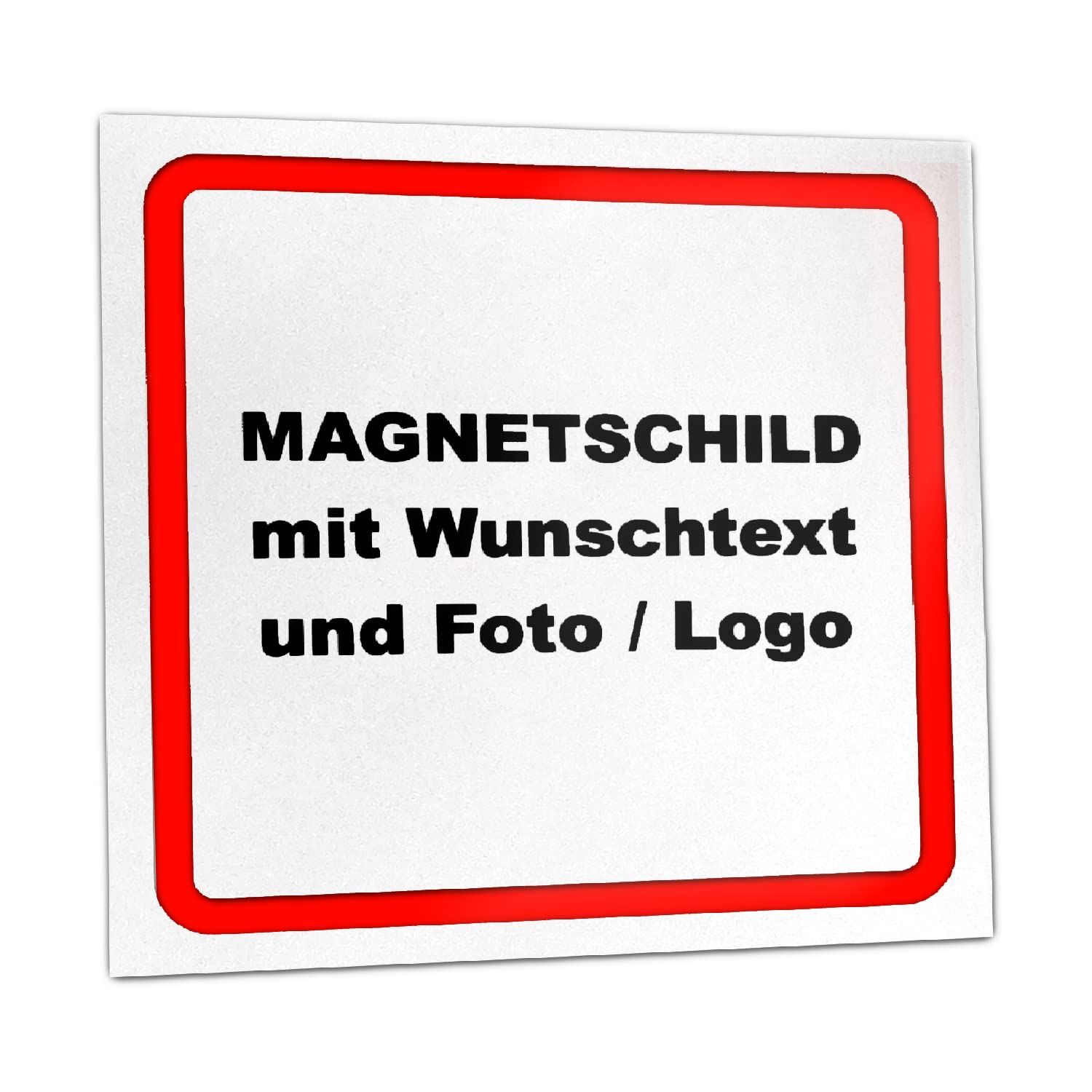 Kiwistar Magnetschild - mit Wunschtext und Foto individuell Bedruckt - Werbung für Firma Büro personalisiert für Auto, KfZ LKW (weiß, 40x30 cm) von Kiwistar