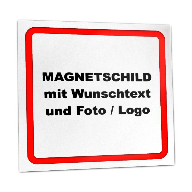 Kiwistar Magnetschild - mit Wunschtext und Foto individuell Bedruckt - Werbung für Firma Büro personalisiert für Auto, KfZ LKW (weiß, 40x30 cm) von Kiwistar