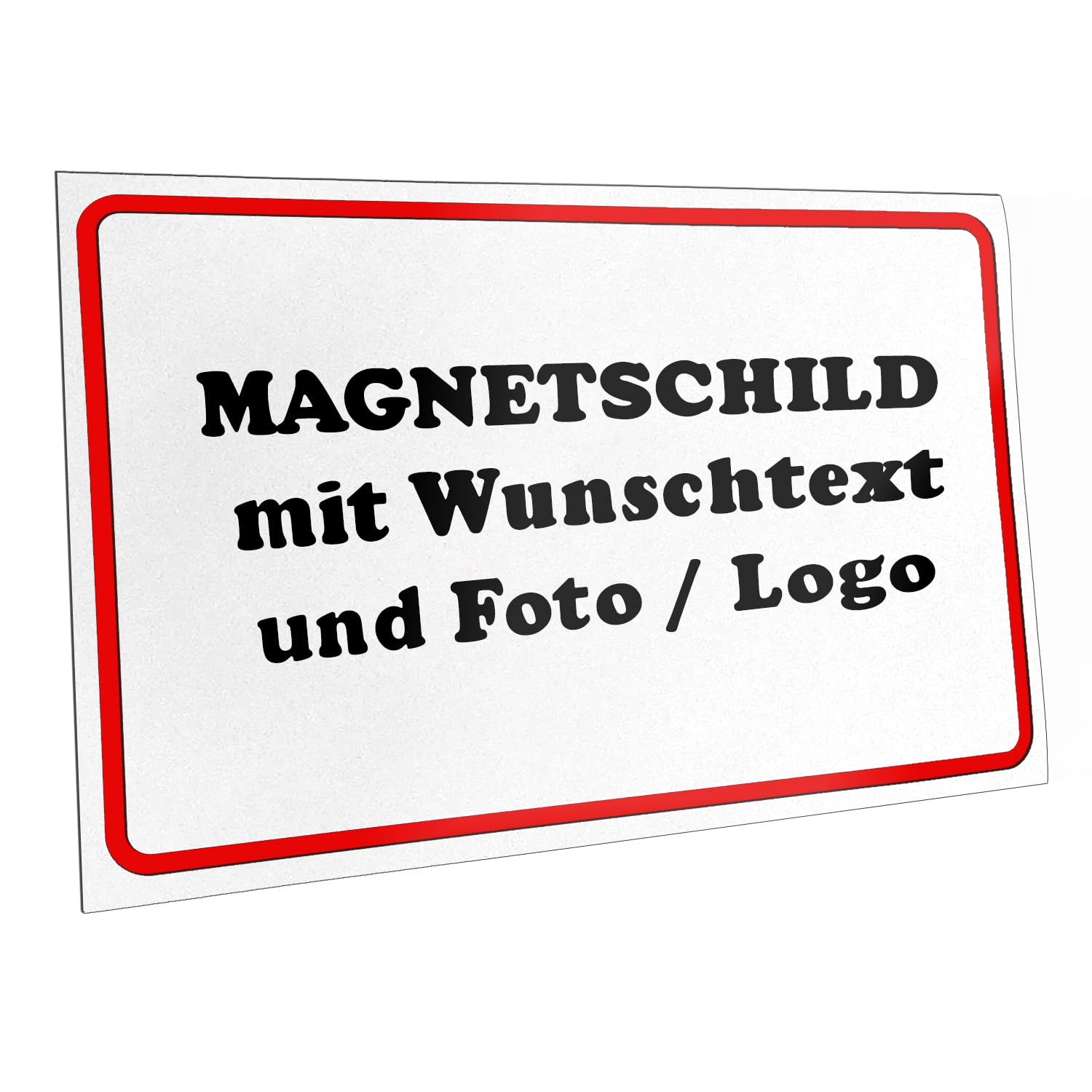 Kiwistar Magnetschild - mit Wunschtext und Foto individuell Bedruckt - Werbung für Firma Büro personalisiert für Auto, KfZ LKW (weiß, 50x30 cm) von Kiwistar
