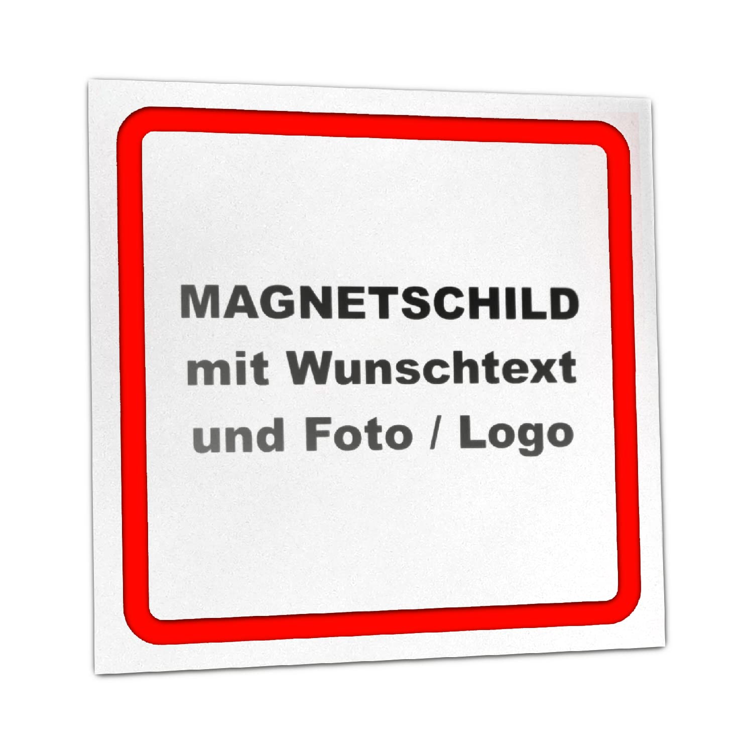 Kiwistar Magnetschild - mit Wunschtext und Foto individuell Bedruckt - Werbung für Firma Büro personalisiert für Auto, KfZ LKW (weiß, 50x50 cm) von Kiwistar