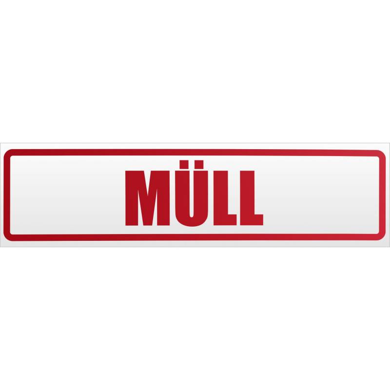 Kiwistar Müll Magnetschild Schild magnetisch - 60cm Rot - reflektierend - Magnetfolie für Auto PKW Kfz von Kiwistar