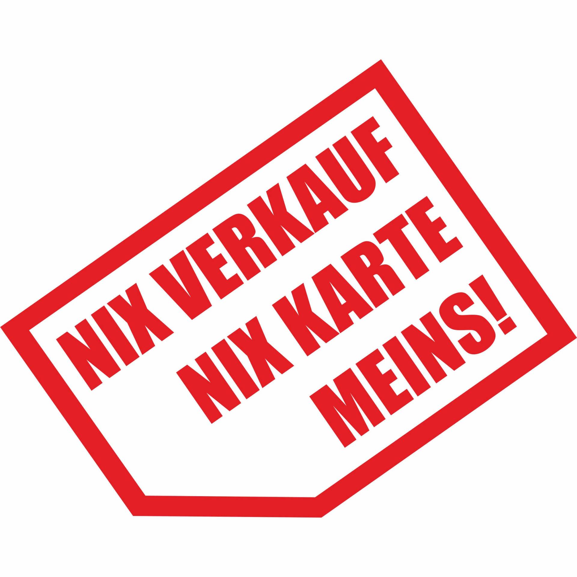 Kiwistar Nix, nix Karte, Meins! 8X 6 cm ~ 2 Stück für Links und Rechts Sticker Aufkleber von Kiwistar
