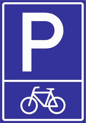 Kiwistar - Parkplatzschild - Alu Verbund kein PVC! - Fahrrad (Piktogramm) - 42 x 30cm von Kiwistar