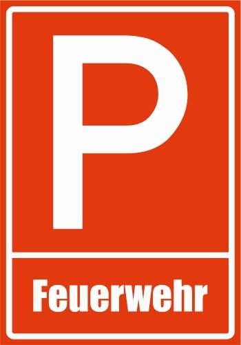 Kiwistar - Parkplatzschild - Alu Verbund kein PVC! - Feuerwehr - 42 x 30cm von Kiwistar