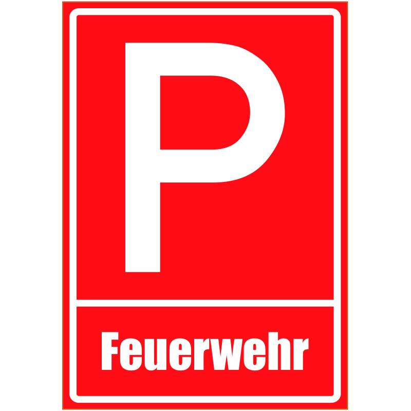 Kiwistar - Parkplatzschild - Alu Verbund kein PVC! - Feuerwehr - 42 x 30cm von Kiwistar