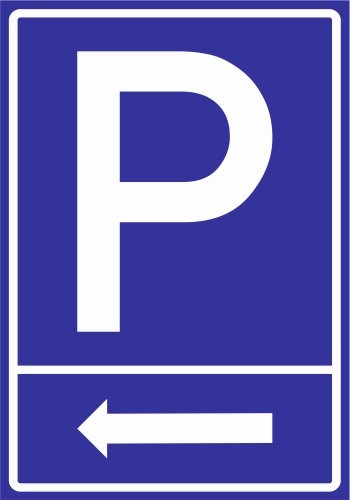 Kiwistar - Parkplatzschild - Alu Verbund kein PVC! - Pfeil Links - 42 x 30cm von Kiwistar