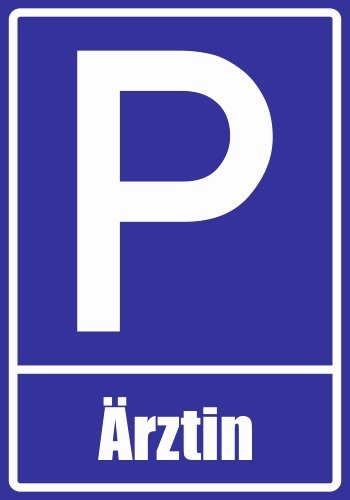 Kiwistar - Parkplatzschild - PVC - Ärztin - 30 x 21cm von Kiwistar