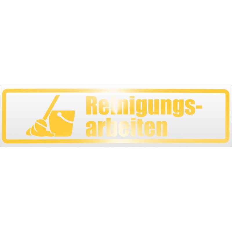Kiwistar Reinigungsarbeiten Eimer Magnetschild Schild magnetisch - 60cm Gelb - reflektierend - Magnetfolie für Auto PKW Kfz von Kiwistar