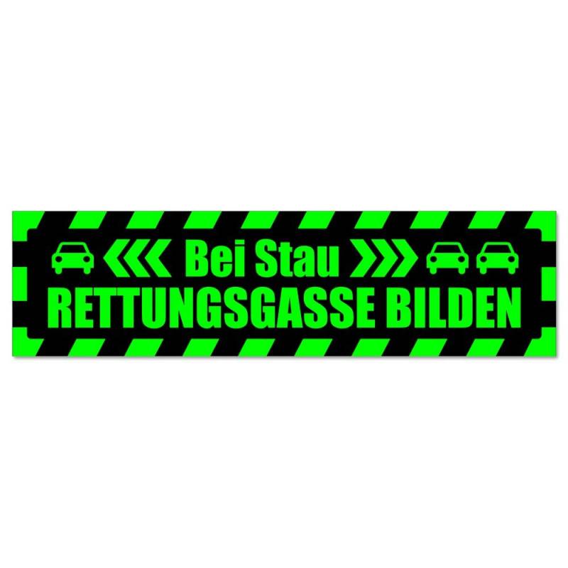 Kiwistar - Autoaufkleber - Rettungsgasse Stau gestreift - Hinweis Aufkleber Sticker für Auto, Kfz, Fahrrad, PKW, LKW von Kiwistar