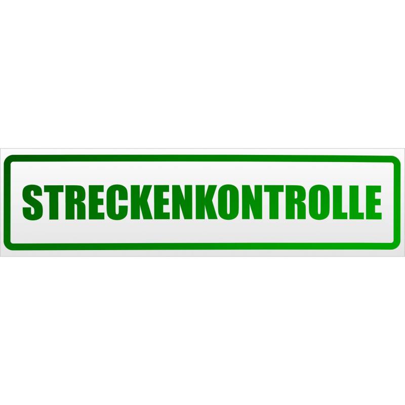 Kiwistar Streckenkontrolle Magnetschild Schild magnetisch - 60cm Grün - reflektierend - Magnetfolie für Auto PKW Kfz von Kiwistar