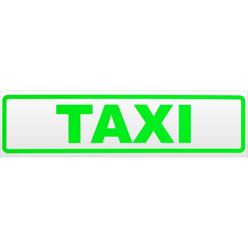 Kiwistar Taxi Magnetschild Schild magnetisch - 30cm Neongrün - Magnetfolie für Auto PKW Kfz von Kiwistar