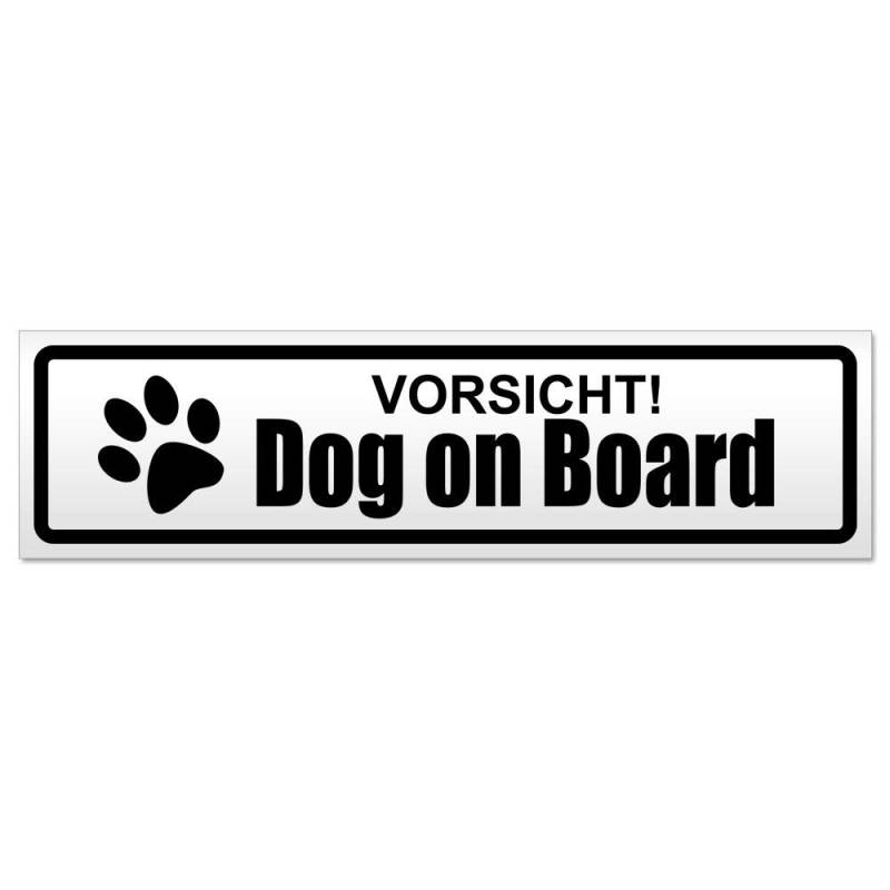 Kiwistar Vorsicht! Dog on Board Magnetschild Schild magnetisch - 30cm Schwarz - Magnetfolie für Auto PKW Kfz von Kiwistar