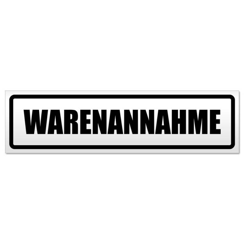Kiwistar Warenannahme Magnetschild Schild magnetisch - 60cm Schwarz - Magnetfolie für Auto PKW Kfz von Kiwistar