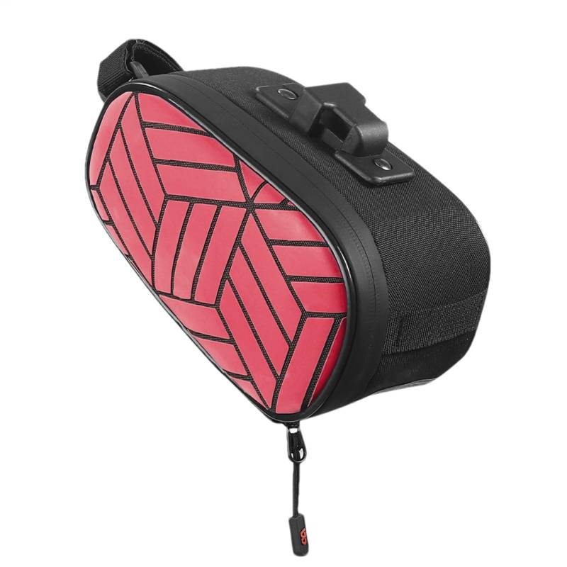 Kixolazr Rennrad-Satteltasche | Reflektierendes Fahrradpaket unter dem Sitz | Kompaktes tragbares Design-Pack mit reflektierendem Streifen für sicheres Reisen und Fahrradpacken von Kixolazr