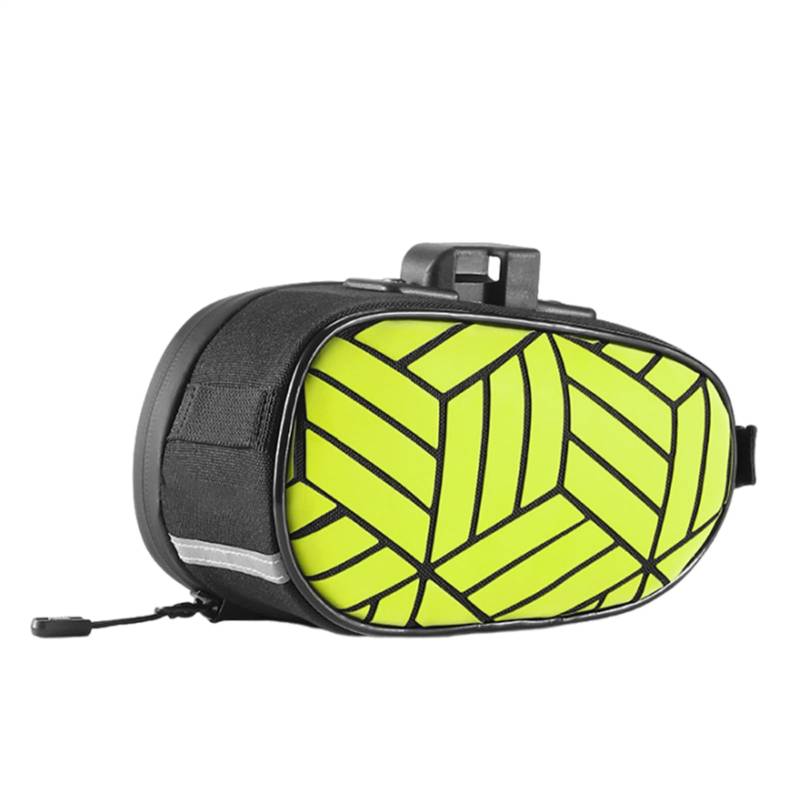 Kixolazr Satteltasche Fahrräder – Reflektierender Fahrradsitz Pack – Kompaktes tragbares Design-Pack mit reflektierendem Streifen für sicheres Reisen und Fahrradpacken von Kixolazr