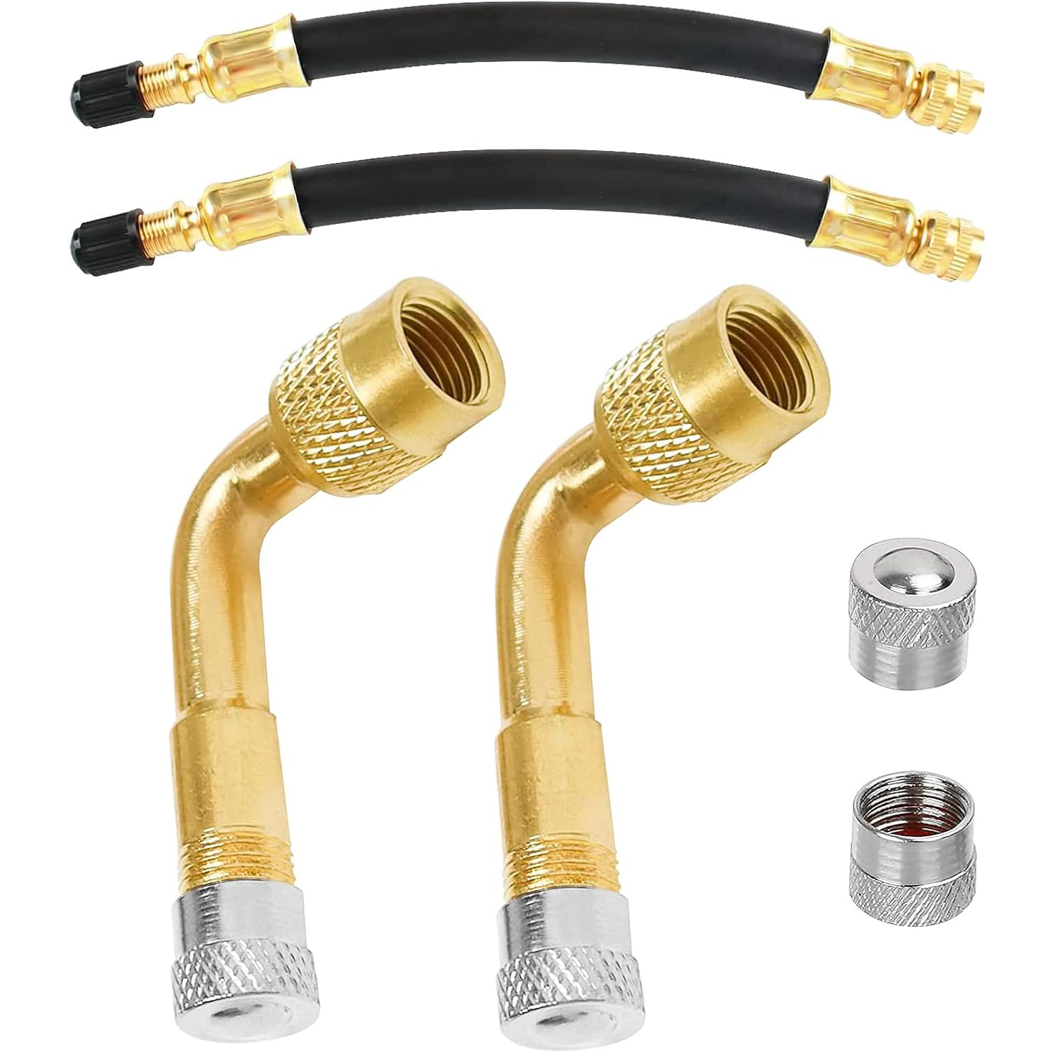 Reifenventil Verlängerung Adapter, 90 Grad Ventilverlängerung und 180mm Flexible Gummi Reifen Ventilverlängerung Kupfer Ventiladapter Winkel Ventilverlängerung für Auto Motorrad Fahrrad Scooter Reifenventil Verlängerung Adapter, 90 Grad Ventilverlängerung und 180mm Flexible Gummi Reifen Ventilverlängerung Kupfer Ventiladapter Winkel Ventilverlängerung für Auto Motorrad Fahrrad Scooter von Kjzeex