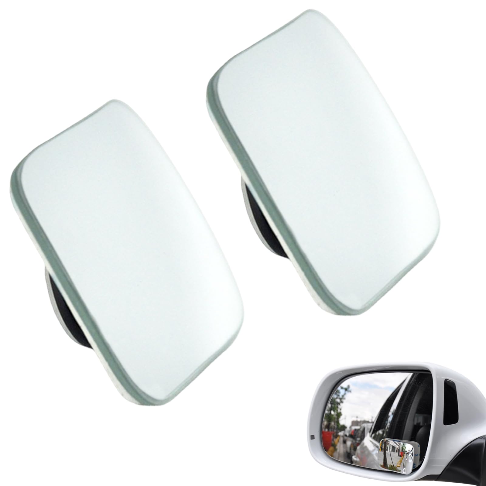 2 Stück Toter Winkel Spiegels, Quadratisch Rahmenloser Einstellbar Rückspiegel, 360° Verstellbarer HD-Glas-Spiegel konvex, Auto Blind Spot Spiegel für Autos, LKWs, SUVs, Verkehrssicherhei 2 Stück Toter Winkel Spiegels, Quadratisch Rahmenloser Einstellbar Rückspiegel, 360° Verstellbarer HD-Glas-Spiegel konvex, Auto Blind Spot Spiegel für Autos, LKWs, SUVs, Verkehrssicherhei von KkvoGmle
