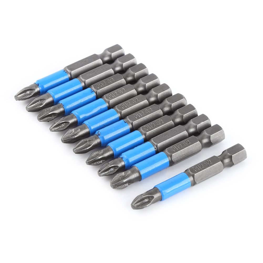 10pcs Set S2 PH2 HEX Magnetic Anti Slip Electric Schraubendreherbits Elektrowerkzeuge für Haushalts große Geräte Blau 50 mm 1,97 Zoll 10pcs Set S2 PH2 HEX Magnetic Anti Slip Electric Schraubendreherbits Elektrowerkzeuge für Haushalts große Geräte Blau 50 mm 1,97 Zoll von Klanata