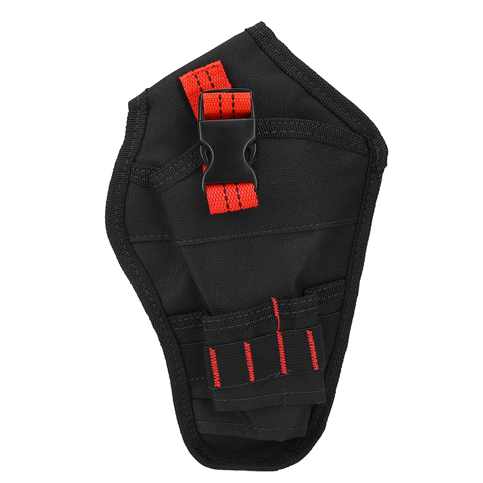 Bohrkoffer tragbarer Oxford -Stoff Mini -Tailentasche Halter Aufbewahrungstasche Elektrisches Bohrwerkzeug Schwarz & Gelb für Workshop (Schwarz + rotes Gurtband) von Klanata