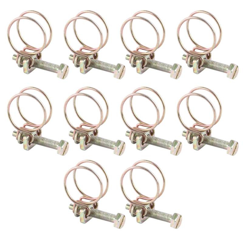 Einstellbare Doppeldraht -Wasserschlauch -Barb -Klammer Rohr Clip Klempnerverbessere 10pcs für die Röhrchenschlauchreparatur (29mm)25-29)) von Klanata